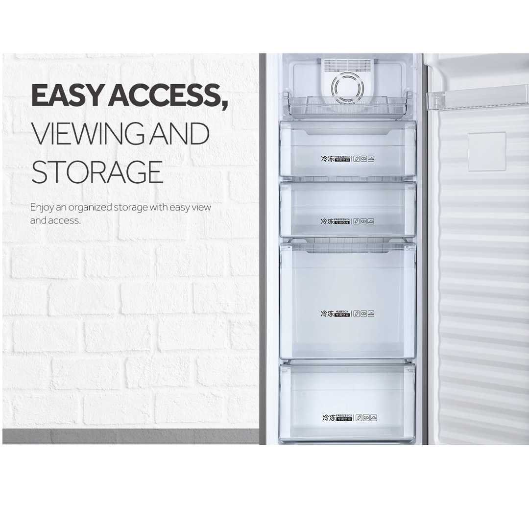 HAIER 168L Upright Freezer BD-168WL | Intelligent IC Control | Digital Touch Control | High Efficiency Compressor | Refrigerator With 2 Years Warranty