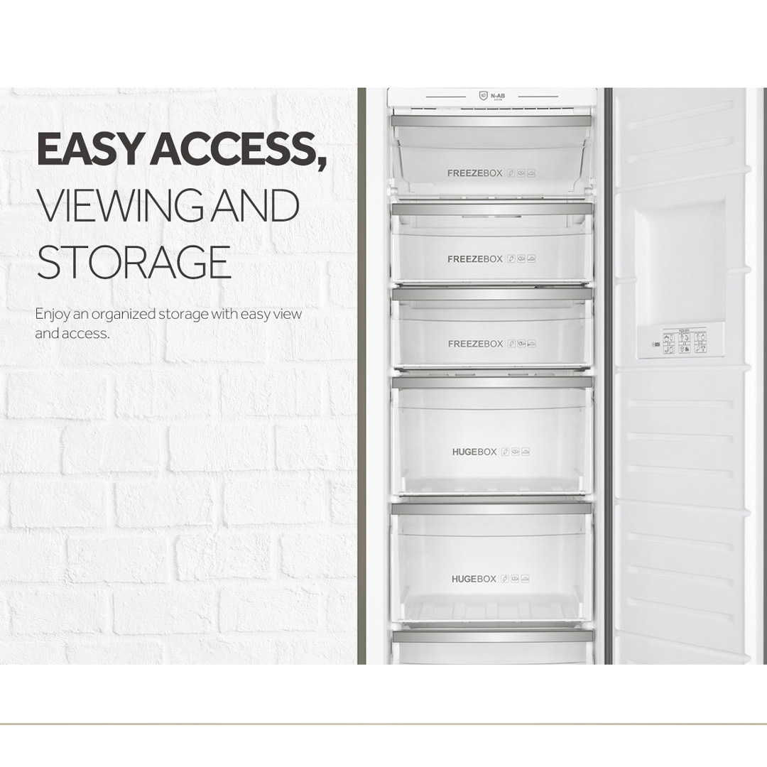 HAIER 250L Upright Freezer BD-248WL | Top LED | Anti-Bacteria | Child Lock | Fast Freezing | Eco Mode | Alarm Indicator | Digital Control | Chest Freezer with 2 Year Warranty