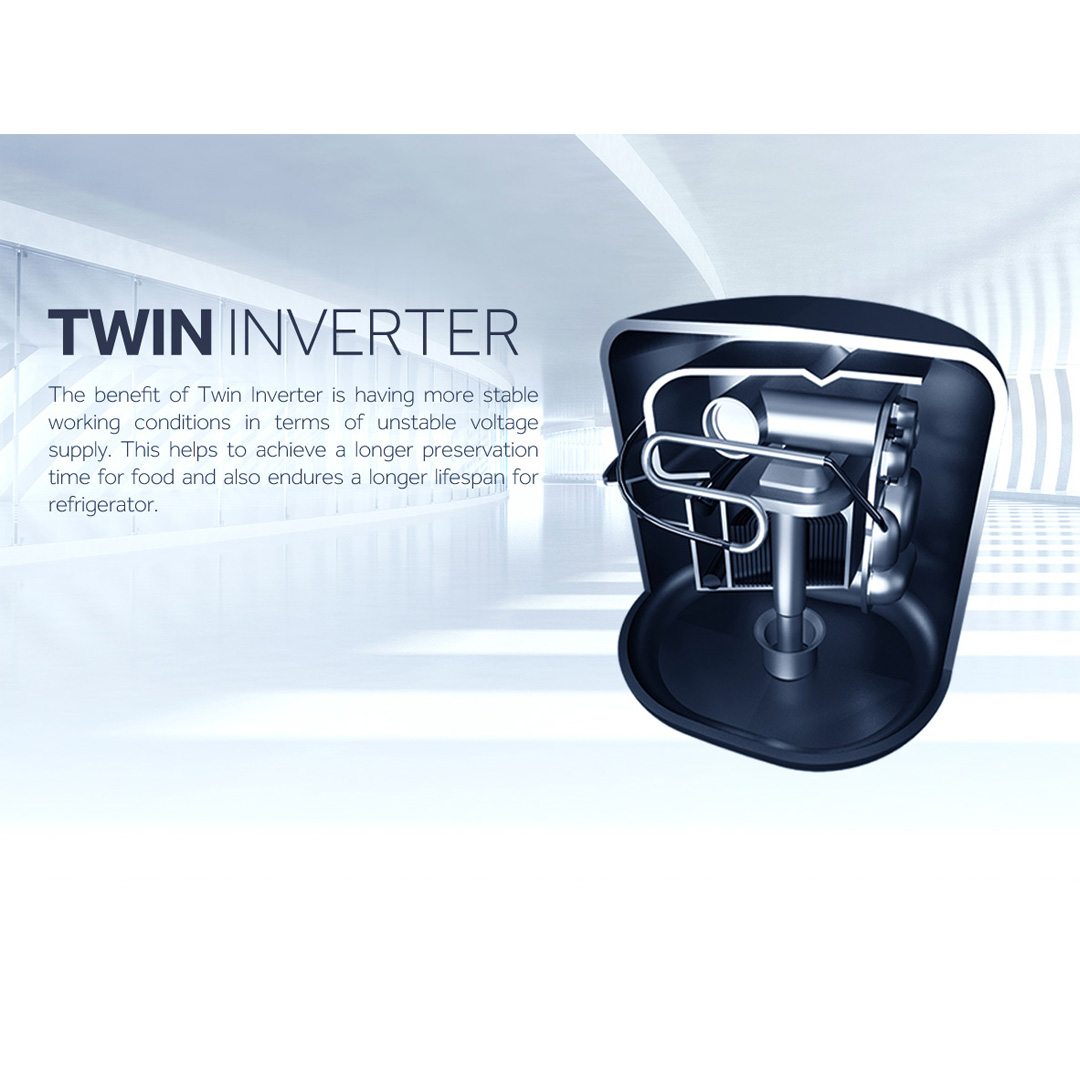 HAIER 284L 2 Doors Glass Series Top Mount Twin Inverter Refrigerator HRF-318IHG | 5-in-1 Navi Cooling Mode  | 360º Precise Cooling | Door Pocket | Humidity Control | Ice Maker | LED Controller | Refrigerators with 2 Year Warranty