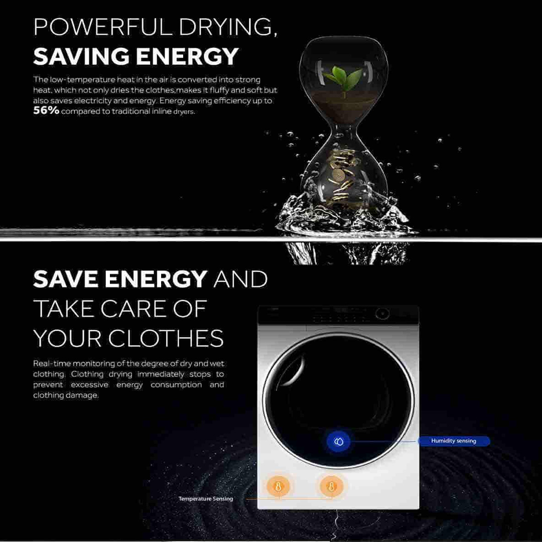 HAIER 9KG Heat Pump Dryer HD90-A2979 | I-Refresh | ABT | I-Time | LED Display | Child Lock | Sensor Dry | Dryer with 2 Years Warranty