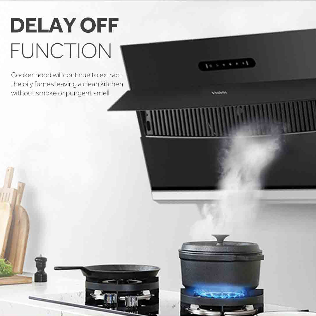 HAIER 1800m3/h Ventilation Hood HH-S901GS | Heat Self Cleaning | Gesture Control | Delay Off Function | Hood with 3 Years Warranty