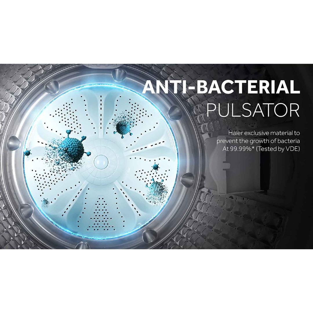 HAIER 15KG Top Load Washing Machines HWM150-1678ES6 | Rear Control Panel | Anti-Bacterial Pulsator | Pillow Drum | Washing Machine with 2 Year Warranty