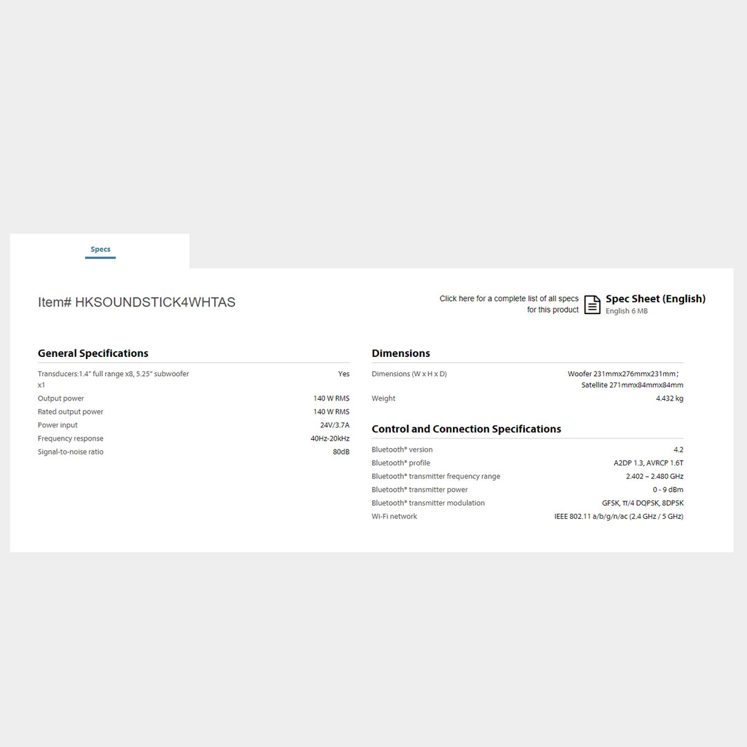 Harmon Kardon Home Bluetooth Speaker SoundSticks 4 | Wireless Bluetooth Streaming | Extraordinary sound | Iconic design | Speaker with 1 Year Warranty