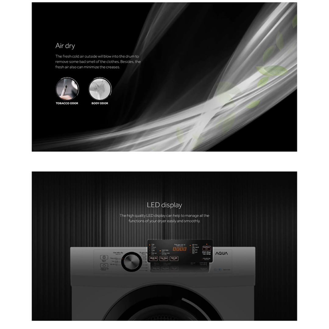 HAIER 7KG Vented Dryer HDV70E1 | Eliminate Bacteria | Sensor Dry | Knob control | Child Lock | Dryer with 2 Year Warranty