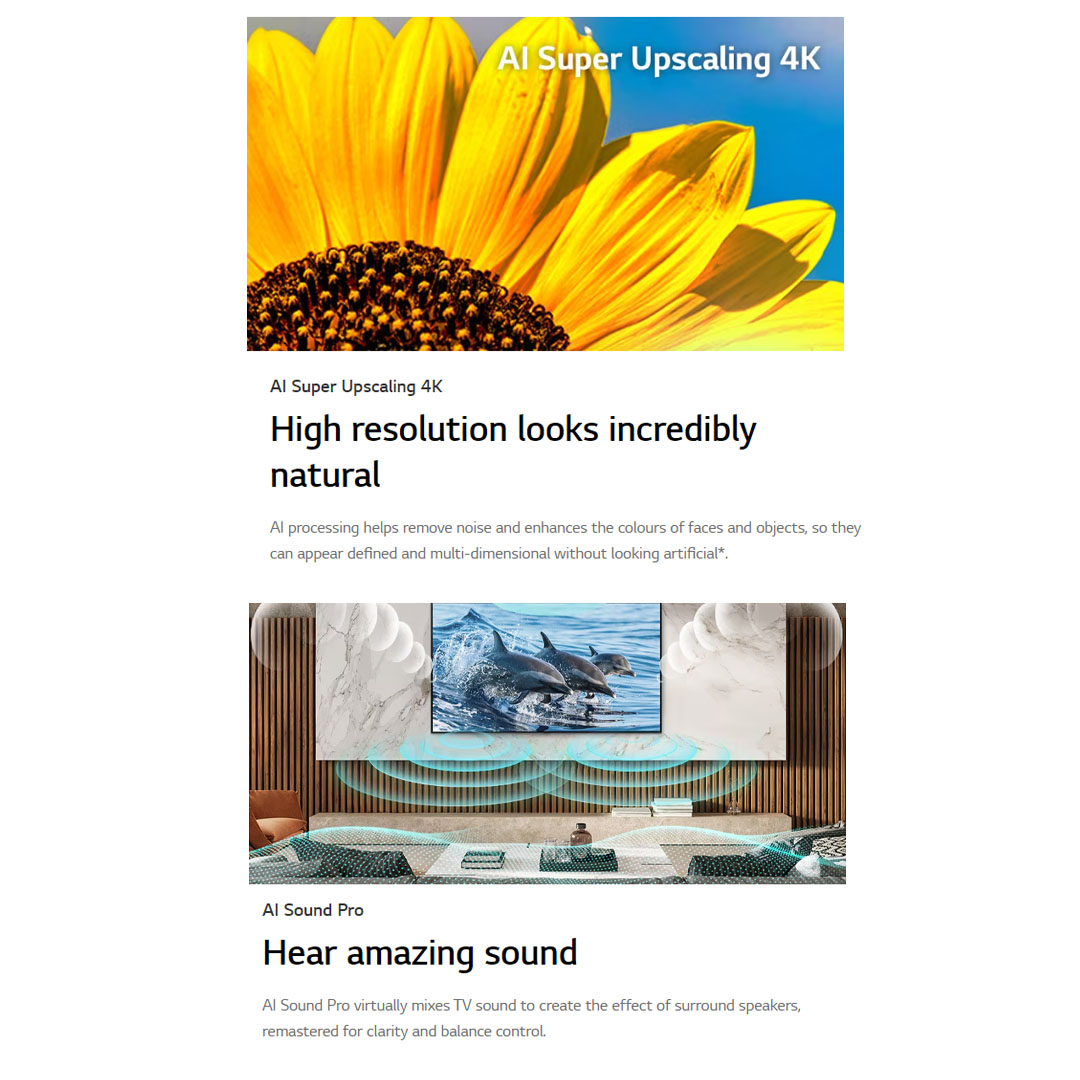 LG 75" QNED 4K UHD Smart TV 75QNED81SRA  | α7 AI Processor 4K Gen6 | HDR10 | webOS 23 | HDMI | USB | Smart TV with 2 Year Warranty