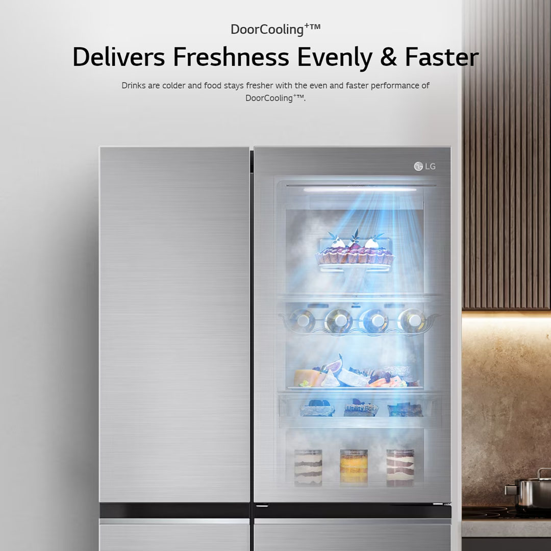 LG 694L Side by Side with Door-in-Door Smart Inverter Refrigerator GC-M257CGFL | DoorCooling+™ | Hygiene Fresh+™ | Metal Fresh™ | Refrigerator with 1 Year Warranty