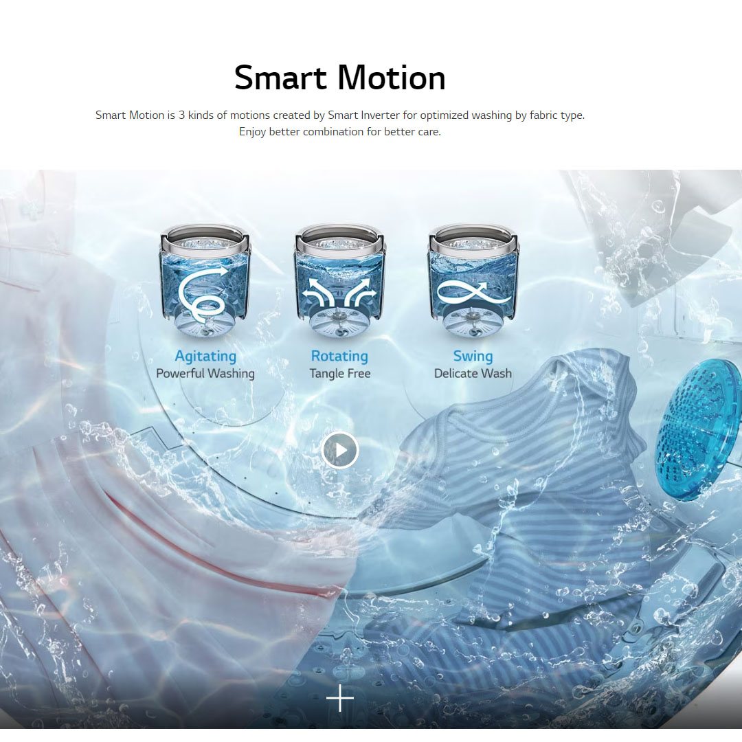 LG 13KG Top Load Smart Inverter Washing Machine T2313VSPM | TurboDrum | Punch+3 | Smart Diagnosis™ | Washing Machine with 1 Year Warranty