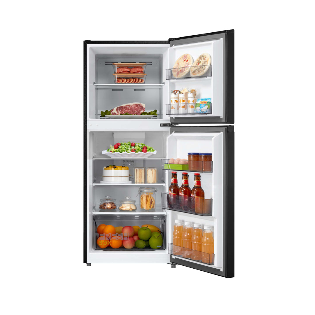 Midea 240L 2 Doors Inverter Top Mount Refrigerator  MDRT306MTB30 | Inverter Quattro | Active-C Fresh | Big Cooling Zone | Big Ice Tray | Smart Sensor | Electronic Control | Highlight LED | Refrigerator with 1 Year Warranty