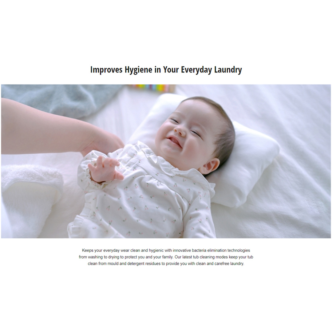 Panasonic 9KG/6KG Front Load 3Di Inverter Washer Dryer NA-S96FC1WMY | Easy Drying Modes to Save Time | Hygienic Drying with Bacteria Elimination | Saves Space with All-in-one Washer Dryer | Washer Dryer with 1 Year Warranty