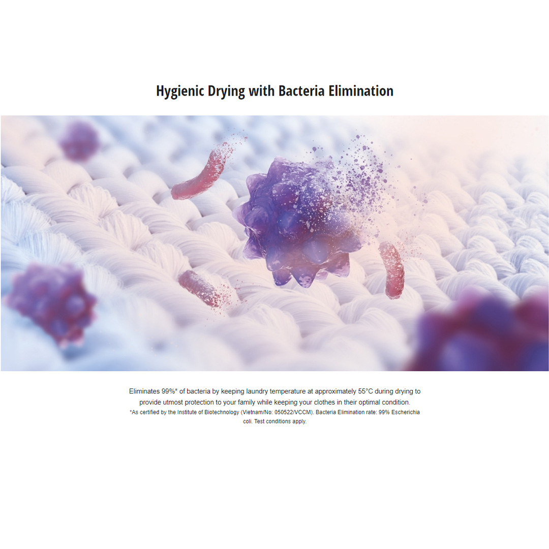 Panasonic 9KG Front Load 3Di Inverter Washing Machine NA-V90FR1BMY | Improves Hygiene in Your Everyday Laundry | Hygienic Drying with Bacteria Elimination | Eliminates 99.99%*¹ Bacteria with Cold Wash | Washing Machine With 1 Year Warranty