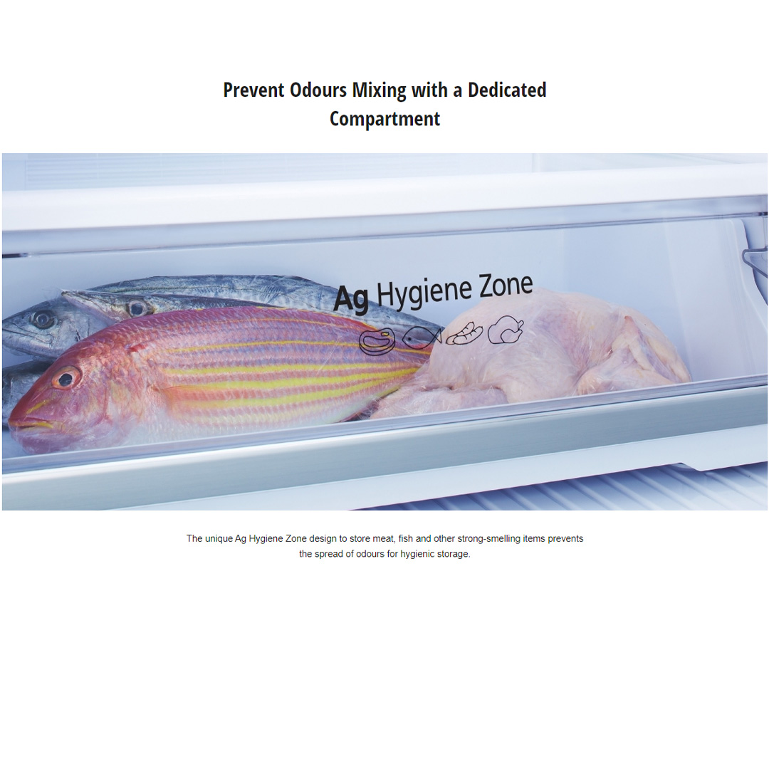 Panasonic 450L 2 Doors Top Mount Inverter Refrigerator with AI ECONAVI NR-TX461CPKM | Hygienic Storage With Blue Ag | Clean Air Surrounds Your Food | Enjoy The Extra-Cold Delight | Freshness Storage With Wide Opening | Refrigerator With 1 Year Warranty