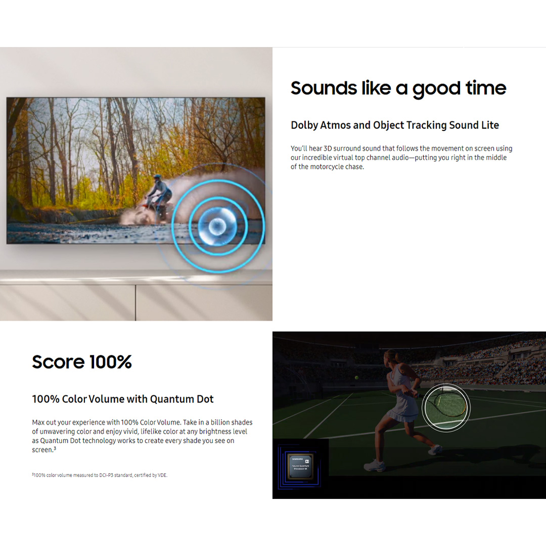 SAMSUNG 98" 4K UHD Smart QLED TV QA98Q80CAKXXM | Tizen™ Smart TV | Dolby Atmos | Smart Hub | SmartThings | HDR | HDMI | Smart TV with 2 Year Warranty