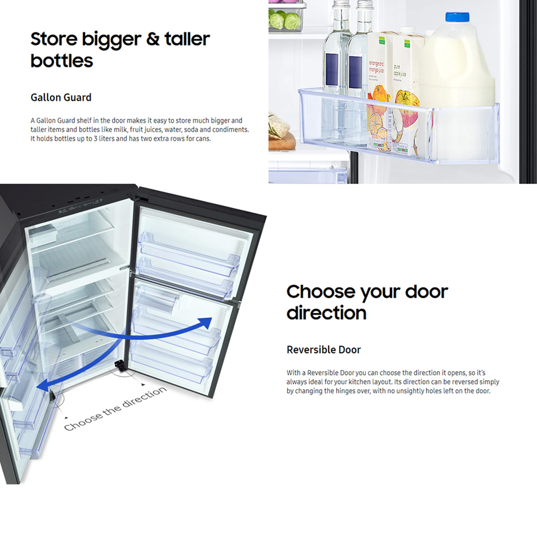 SAMSUNG 580L 2 Doors Top Mount Digital Inverter Refrigerator with Twin Cooling Plus RT18M6211S9/ME | FlexZone™ | Optional IceMaker | Reversible Door | Twin Cooling Plus™ | Refrigerator with 1 Year Warranty