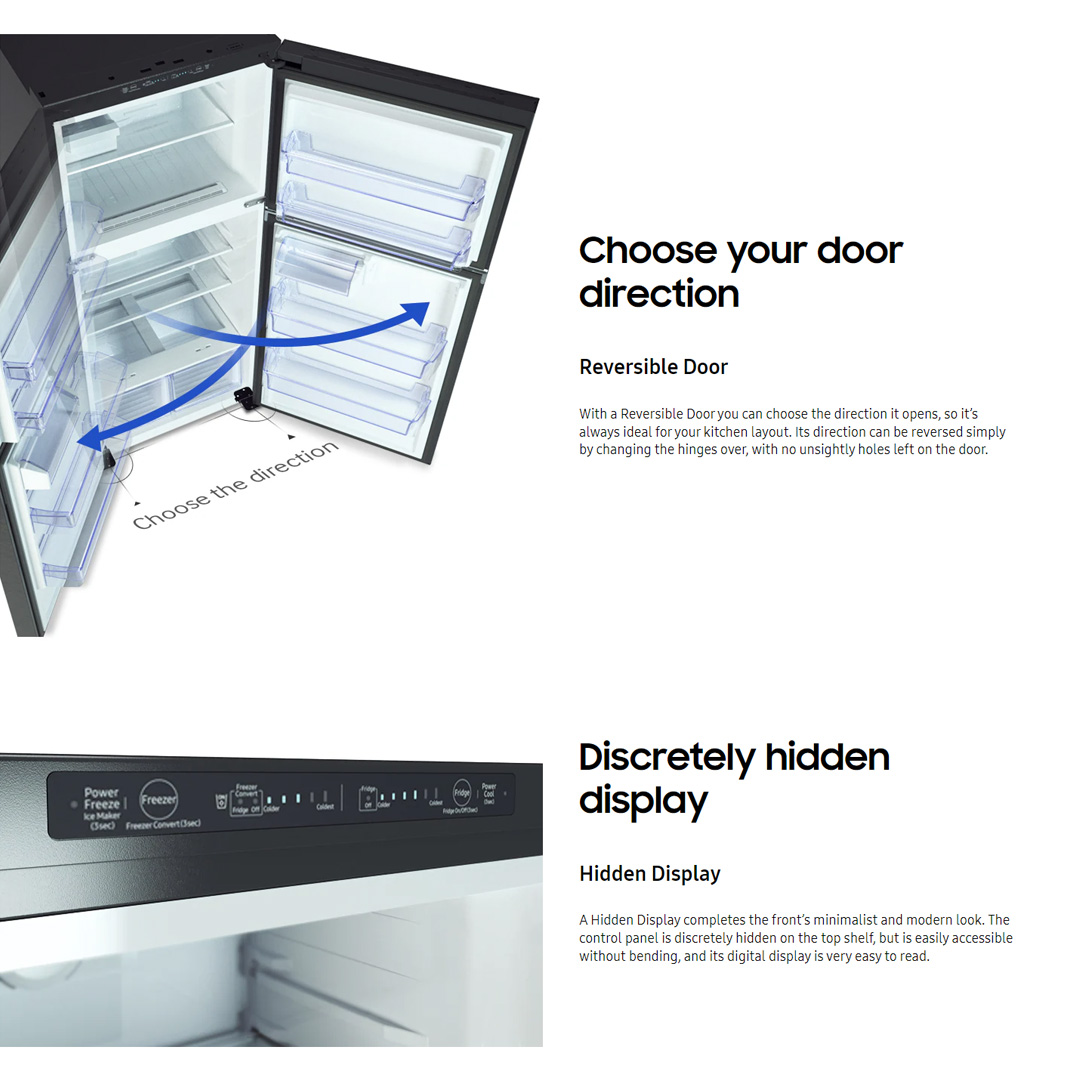 SAMSUNG 670L 2 Doors Top Mount Digital Inverter Refrigerator with Twin Cooling Plus RT21M6211SG/ME | FlexZone™ | Power Cool Function | Reversible Door | Twin Cooling Plus™ | Refrigerator with 1 Year Warranty
