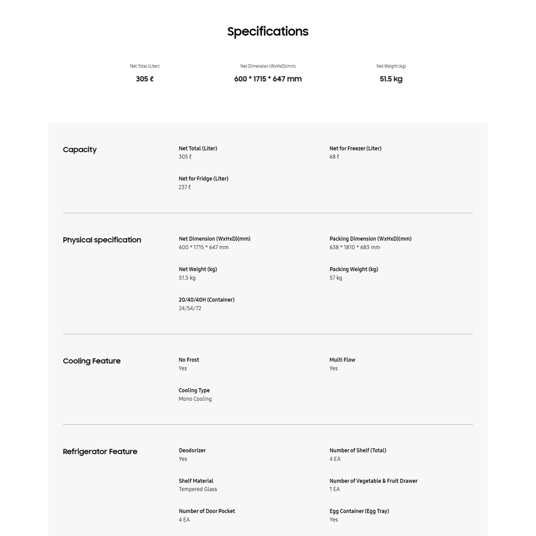 SAMSUNG 315L 2 Doors Top Mount Digital Inverter Refrigerator with Optimal Fresh RT31CG5022B1ME | SpaceMax™ | All-Around Cooling | Multi Flow | No Frost | Mono Cooling | Refrigerator with 1 Year Warranty