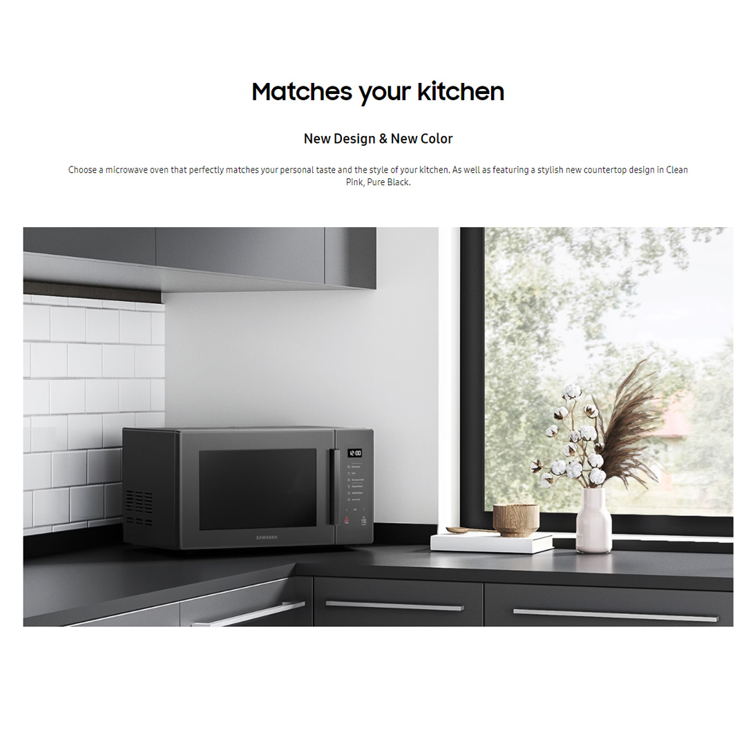 SAMSUNG 30L Grill Microwave Oven with Healthy Grill Fry | Grill Fry(Crusty Plate) | Power Defrost | Glass Touch | Simple UX | Microwaves Oven with 1 Year Warranty