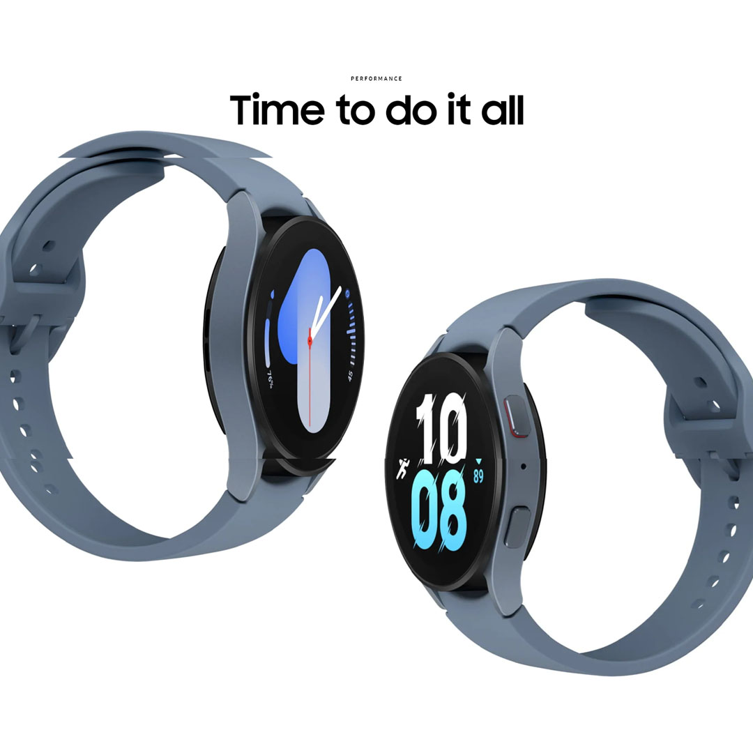 SAMSUNG Galaxy Watch5 Bluetooth 44mm | 1.4 Super AMOLED | 410mAh Battery | Heart Rate Sensor | Camera Controller | WiFi | NFC | GPS | Smart Watch with 1 Year Warranty