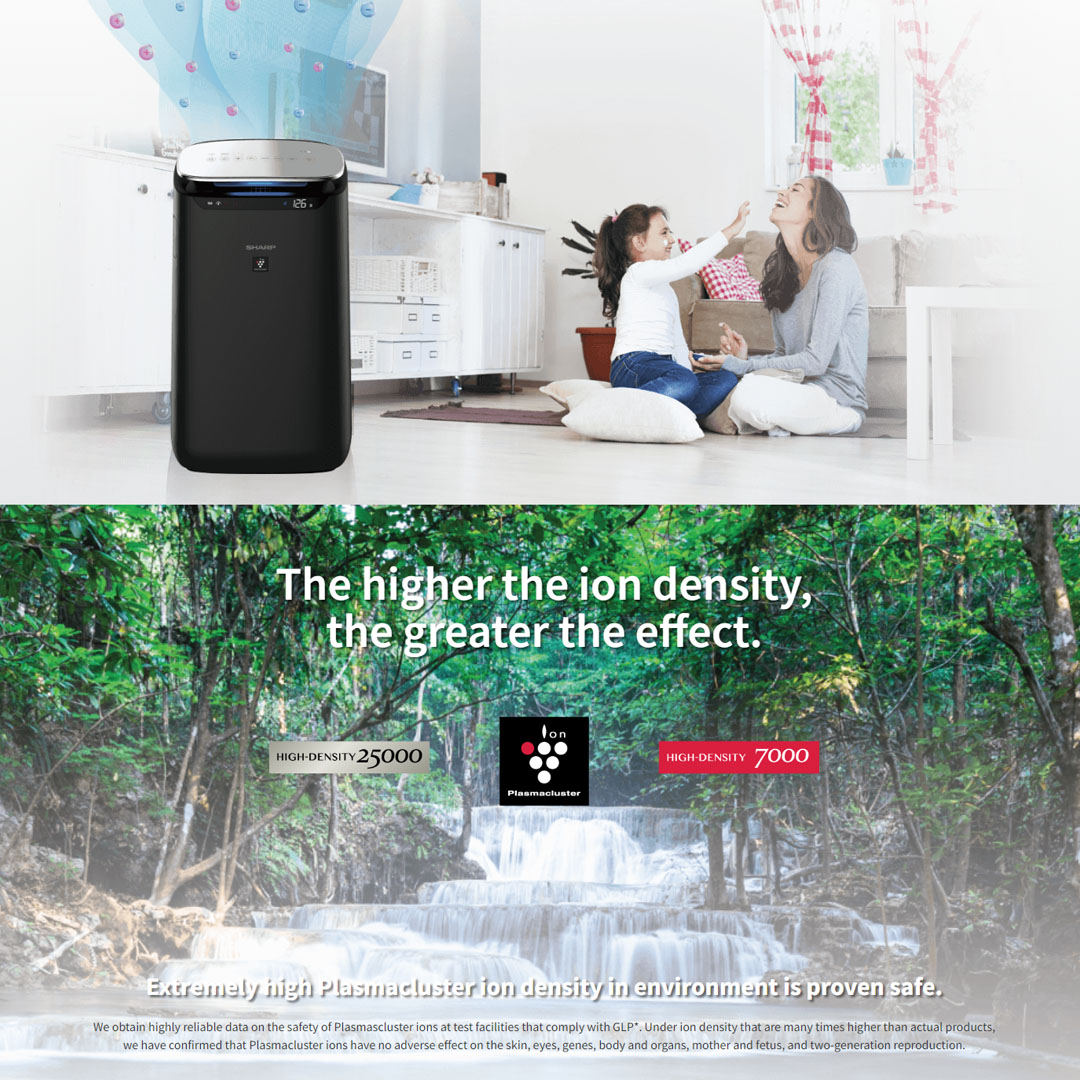 Sharp  62m² AIoT Plasmacluster Technology Air Purifier FPJ80LH | Coverage Area is 62m² | Inverter Operation | Child Lock | Auto Restart | Timer | Eliminates Odors | Remote Control | Air Purifying | Air Purifiers with 1 Year Warranty