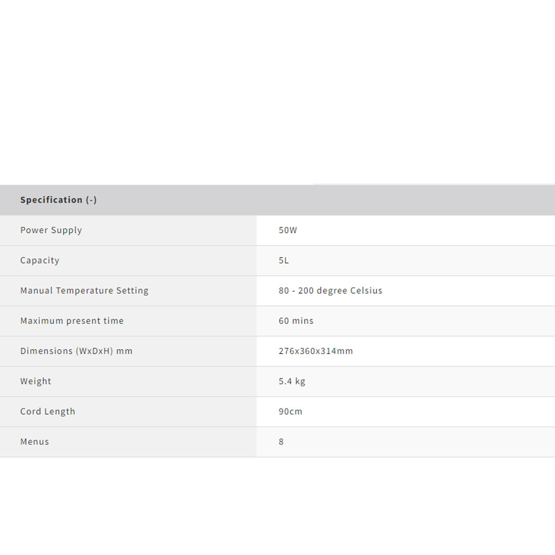 Sharp 5L Air Fryer KFAF50MBK | 8 Cook Menu | 6 Fans Blades | LED Display Light | Auto Stop Safety Function | Max Temperature 200 Degree Celcius | Air Fryer with 1 Year Warranty