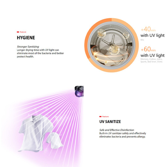 Toshiba 9KG Heat Pump Inverter Tumble Dryer TD-BK100GHM(SK) | Heat Pump | Smart Control | Drying Cycle Auto Set | Sensedry | Hygiene | UV Sanitize | Anti-Crease | Stack | Tumbler Dryer 1 Year General & 10 Year Motor Warranty