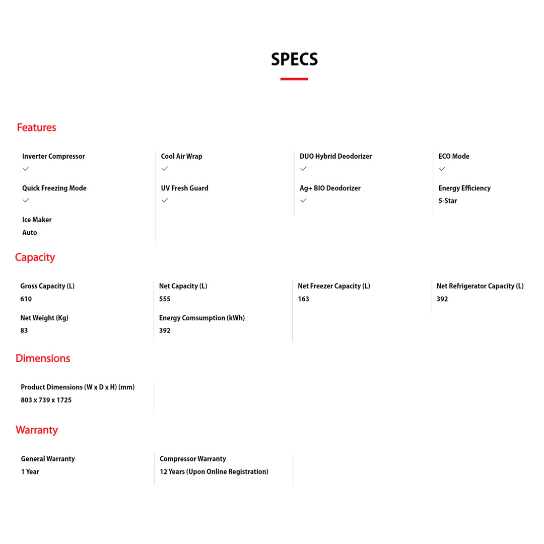 TOSHIBA 610L 2 Doors Inverter Duo Hybrid Refrigerator Gradient GR-AG58MA(GG) | Energy Saving with Inverter Compressor | Ag+ BIO Deodorizer | LED HYBRID Deodorizer | Auto Ice Maker | ECO Mode | Refrigerator with 1 Year Warranty
