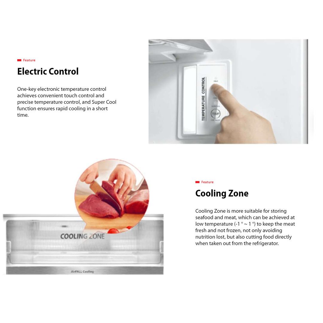 Toshiba 490L 2 Doors Top Mount AirFall Origin Inverter Refrigerator GR-RT559WE-PMY(06) | Pure Bio | Humidity Control | Electric Control | Cooling Zone | Origin Inverter | AirFALL Cooling | Refrigerator with 1 Year Warranty