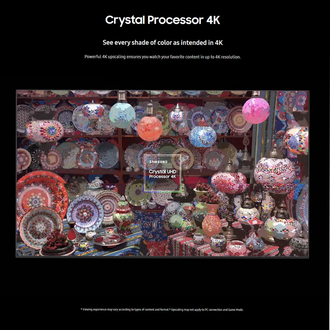 SAMSUNG 50" 4K UHD Smart TV UA50CU7000KXXM | Smart Hub | SmartThings | PurColor | Web Browser | HDMI | USB | Smart TV with 2 Year Warranty