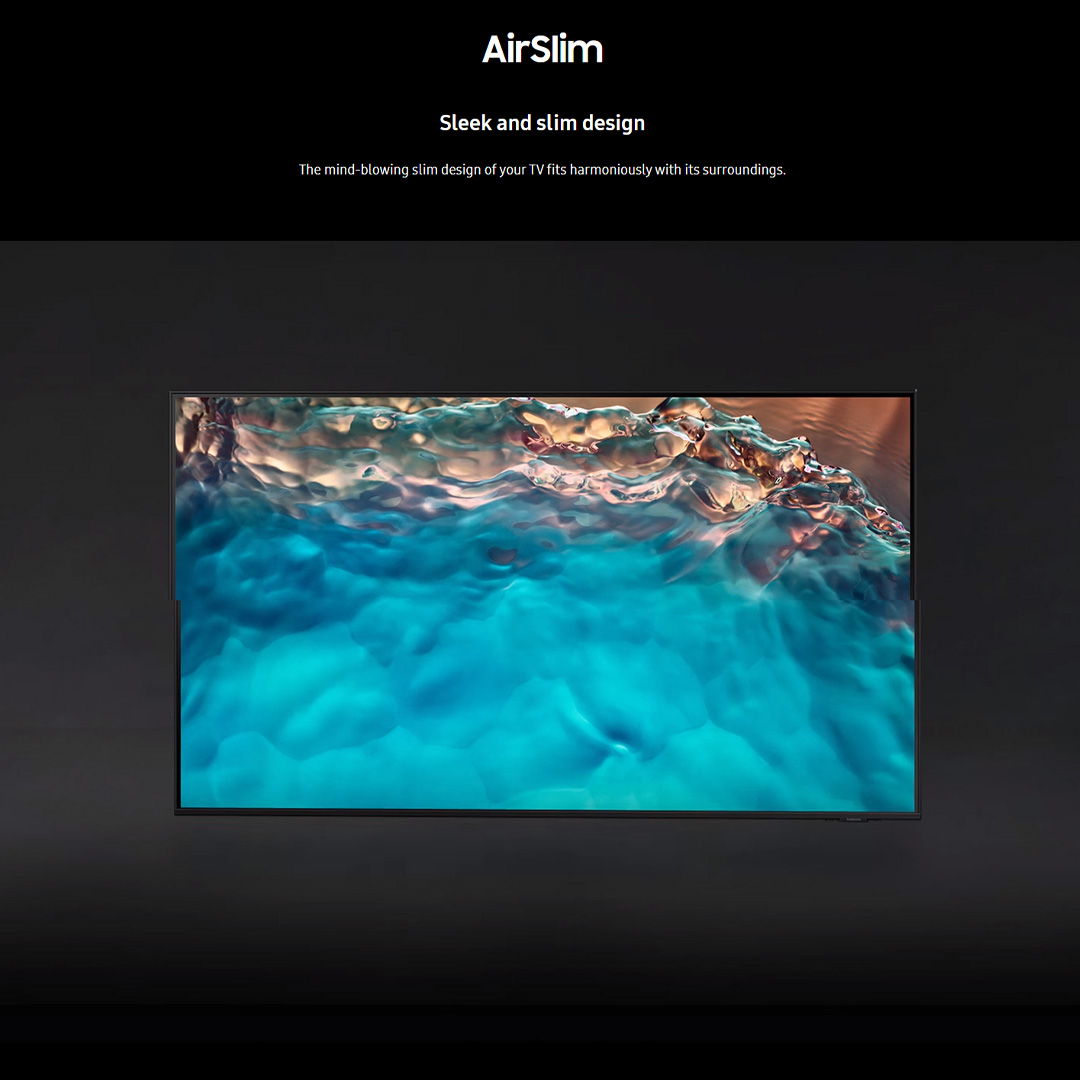 SAMSUNG 55" 4K UHD Smart TV UA55CU8000KXXM | AirSlim | Smart Hub | Web Browser | SmartThings | Smart TV with 2 Year Warranty