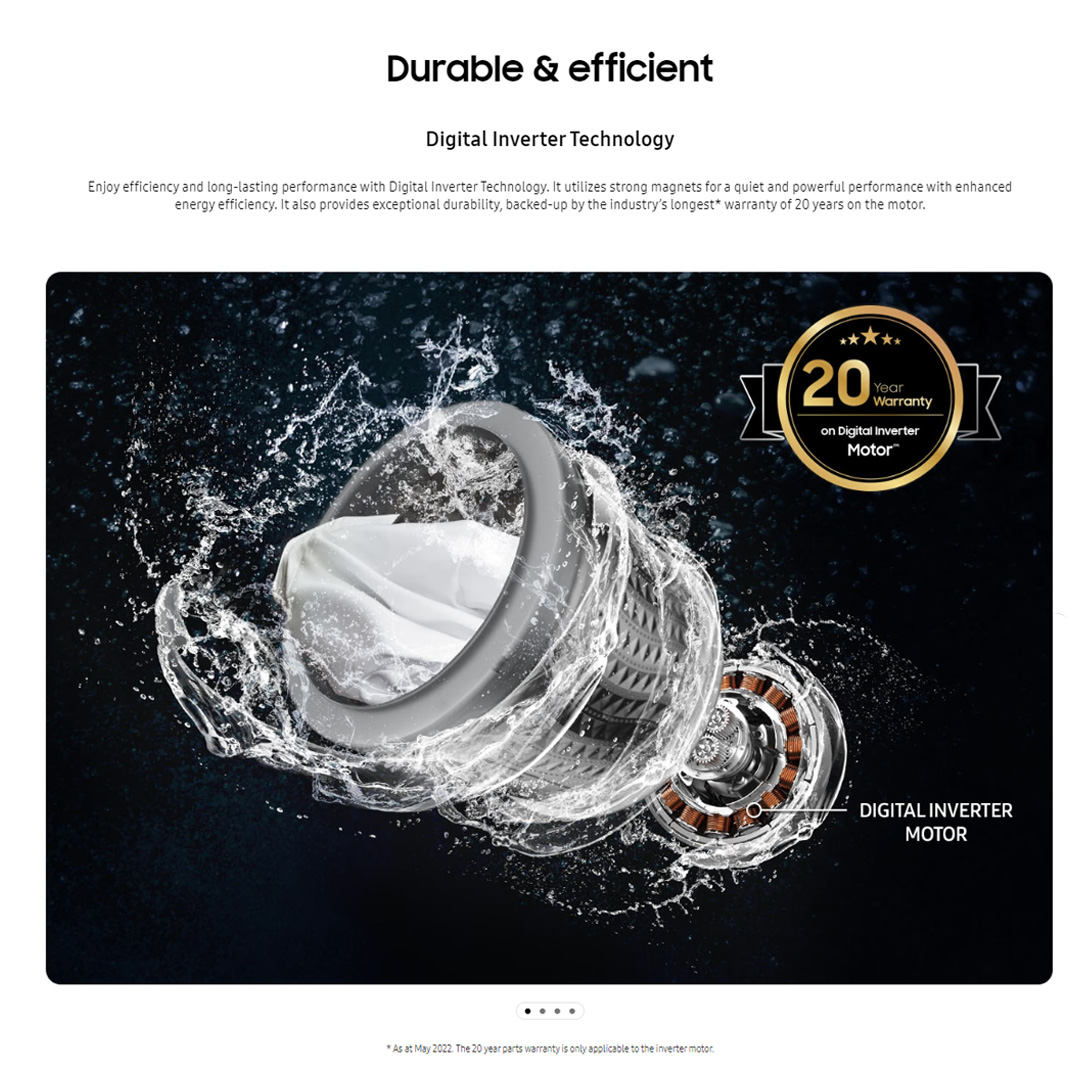 SAMSUNG 11KG Top Load Digital Inverter Washing Machine with Ecobubble WA11CG5745BYFQ | Dual Storm™ | Super Speed | Magic Filter | VRT Technology | Washing Machine With 1 Year Warranty