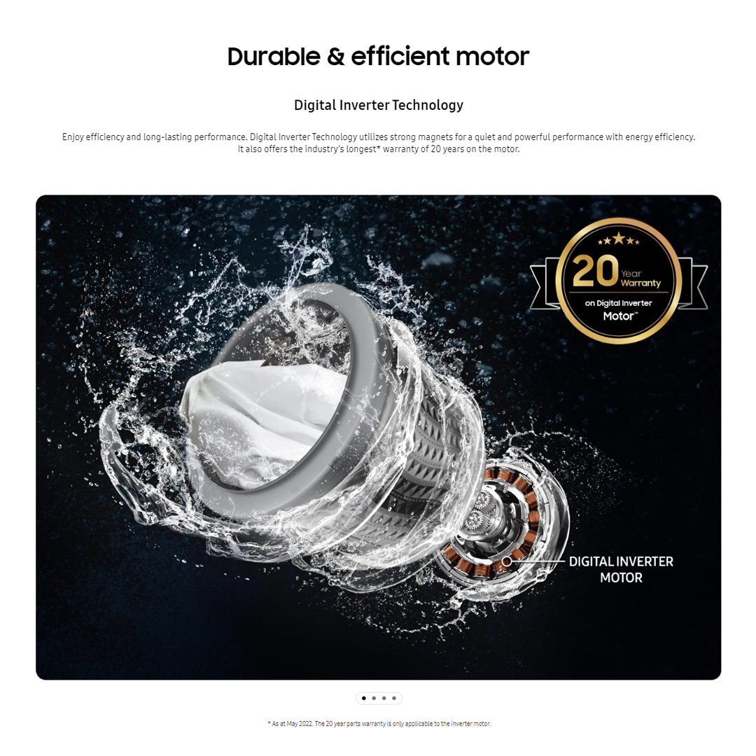 SAMSUNG 17KG Top Load Digital Inverter Washing Machine With Ecobubble WA17CG6886BVFQ | Hygiene Steam | Super Speed | Magic Filter | VRT Technology | Washing Machine With 1 Year Warranty