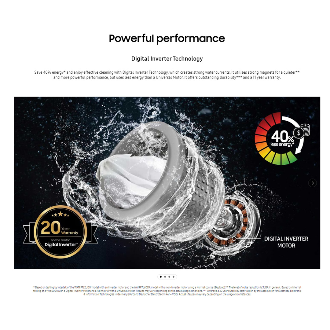 SAMSUNG 23KG Top Load Digital Inverter Washing Machine with BubbleStorm WA23A8377GV/FQ | Hygiene Steam | Heavy Duty+ | Magic Filter | VRT Technology | Washing Machine with 1 Year Warranty