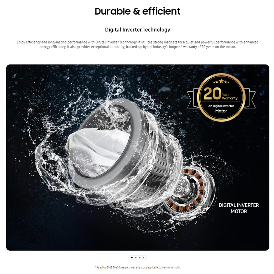 SAMSUNG 8KG Top Load Digital Inverter Washing Machine with Ecobubble WA80CG4545BYFQ  | Dual Storm™ | Super Speed | Magic Filter | VRT Technology | Washing Machine With 1 Year Warranty