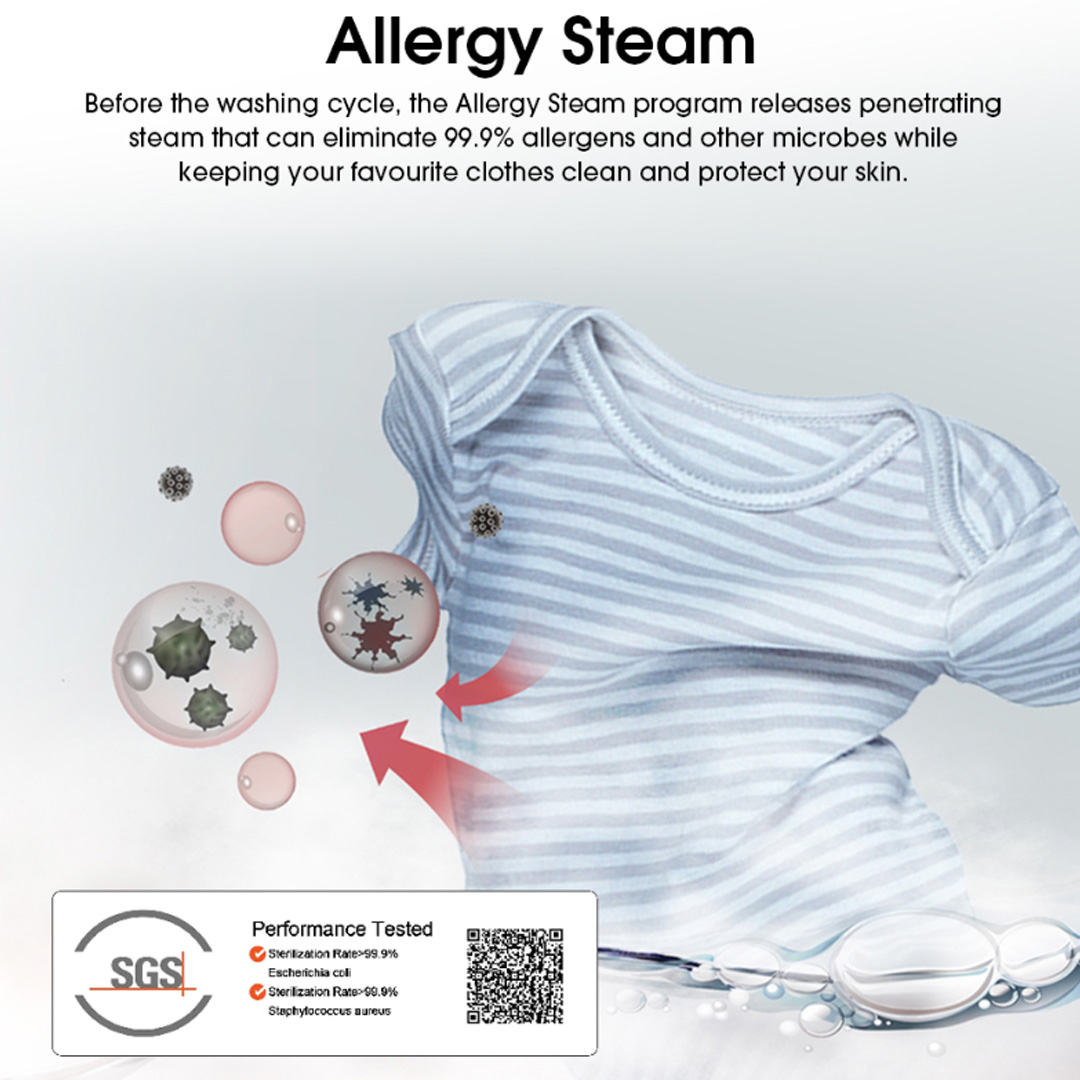 HISENSE 10.5KG/7KG Front Load DD Inverter Washer Dryer WD3Q1043BT | DD Inverter | WIFI Control | Pure Steam | Washer Dryer with 2 Years Warranty