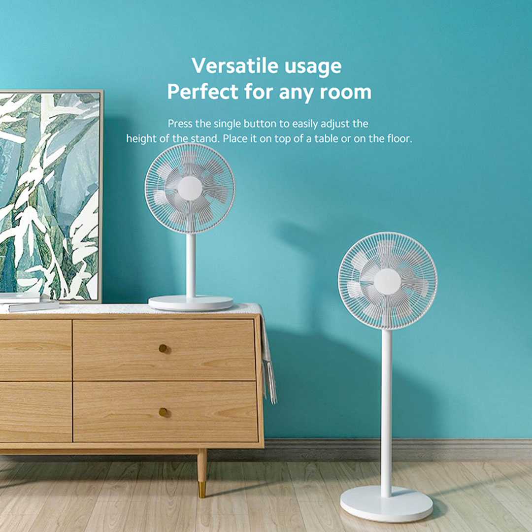 Xiaomi 20m3/min Mi Smart Standing Fan 2 Lite JLLDS01XY | 7 Blades | Intelligent Apps Control | 3 Mode Wind Speed | 15 Meter Distance Air Coverage | Standing Fan with 1 Year Warranty