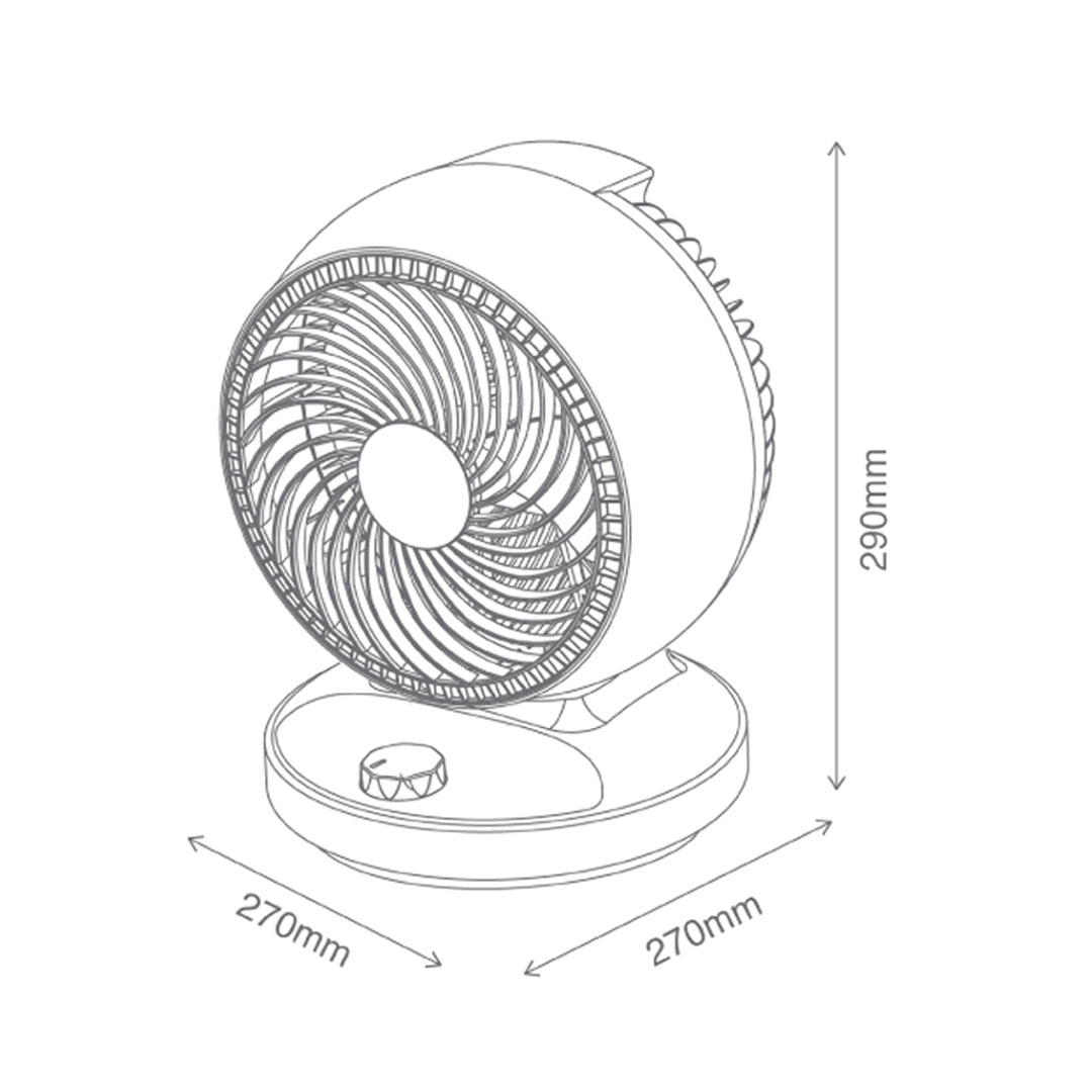 ALPHA 7" Desk Fan  MOTTO DESK FAN 60 | Auto Swing | Power : Max 30W | 3 Speed | 3 Blades | 90 Degree Vertical Oscillation | 60 Degree Horizontal Oscillation | Desk Fan with 1 Year Warranty