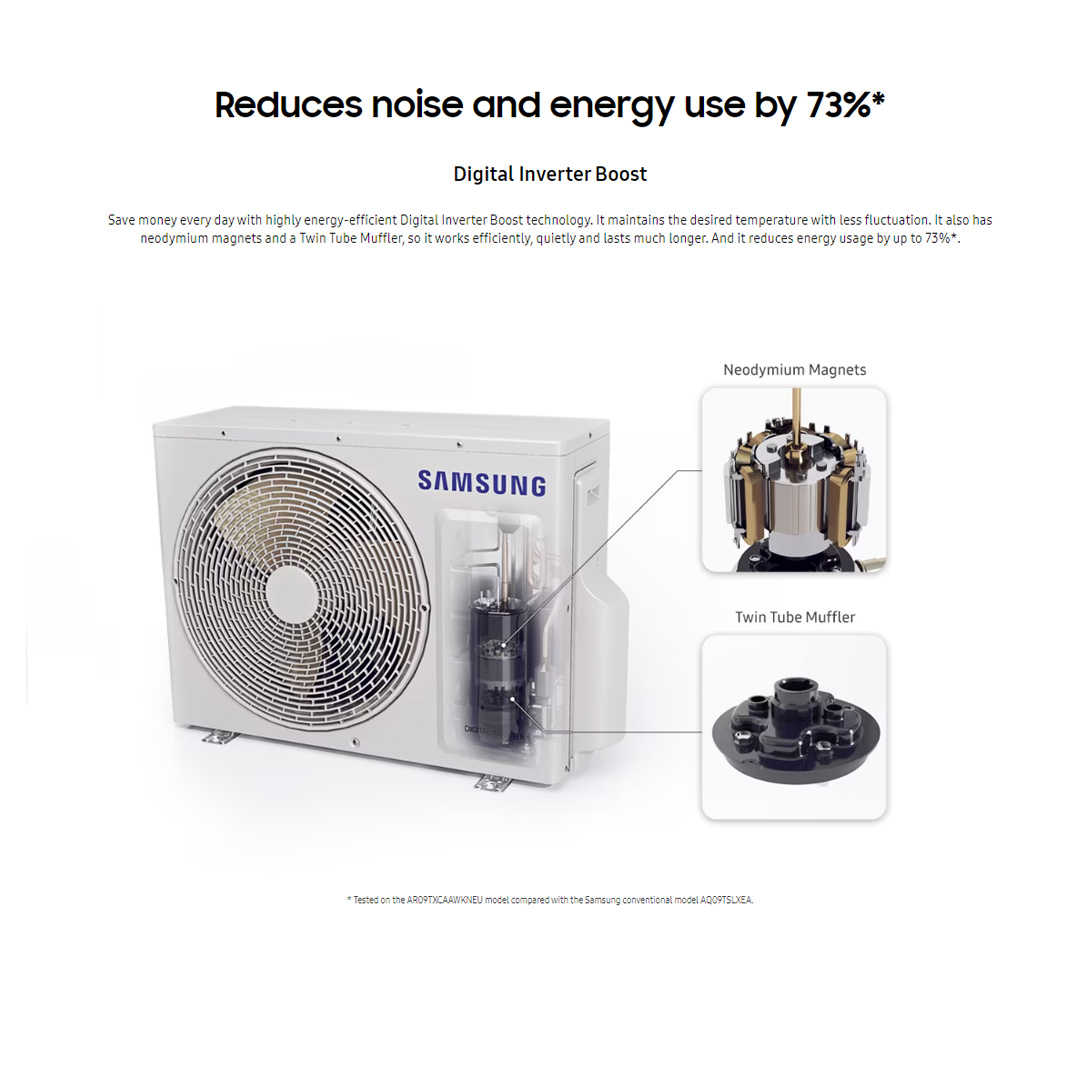 SAMSUNG 1.5HP R32 Digital Inverter Wind Free Premium Plus Wall Mount Air Conditioner AR13BYEAAWKNME/AR13BYEAAWKXME | WindFree Cooling | AI Auto Cooling | Fast Cooling | Auto Clean | 4Way Swing | Triple Protection | Air Conditioner with 1 Year Warranty