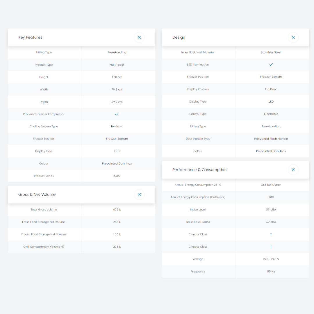 Beko 472L Multi Doors ProSmart Inverter Refrigerator GNO5001HFVKMY | CoolRoom | Safety Glass | Twist & Serve Ice Cube Tray | Refrigerator with 2 Year Warranty