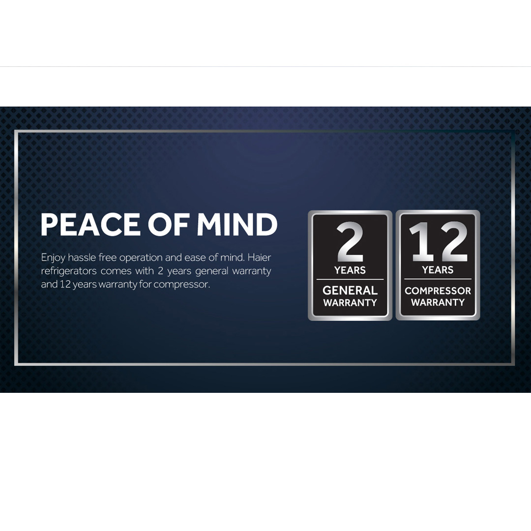 HAIER 356L 2 Doors Top Mount DC Inverter Refrigerator HRF-IV398H | No Frost | LED Lighting | Ice Maker | Humidity Control | Door Pocket | Refrigerators with 2 Year Warranty