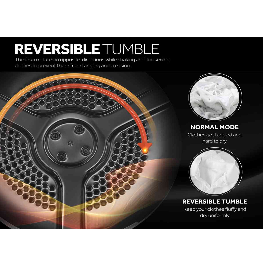 HAIER 7KG Vented Dryer HDV70A1 | Hygiene Care | Sensor Dry | Anti-Crease Function | Reversible Tumble | Knob Control | Air Dry | Reversible Drum | Dryer with 2 Year Warranty