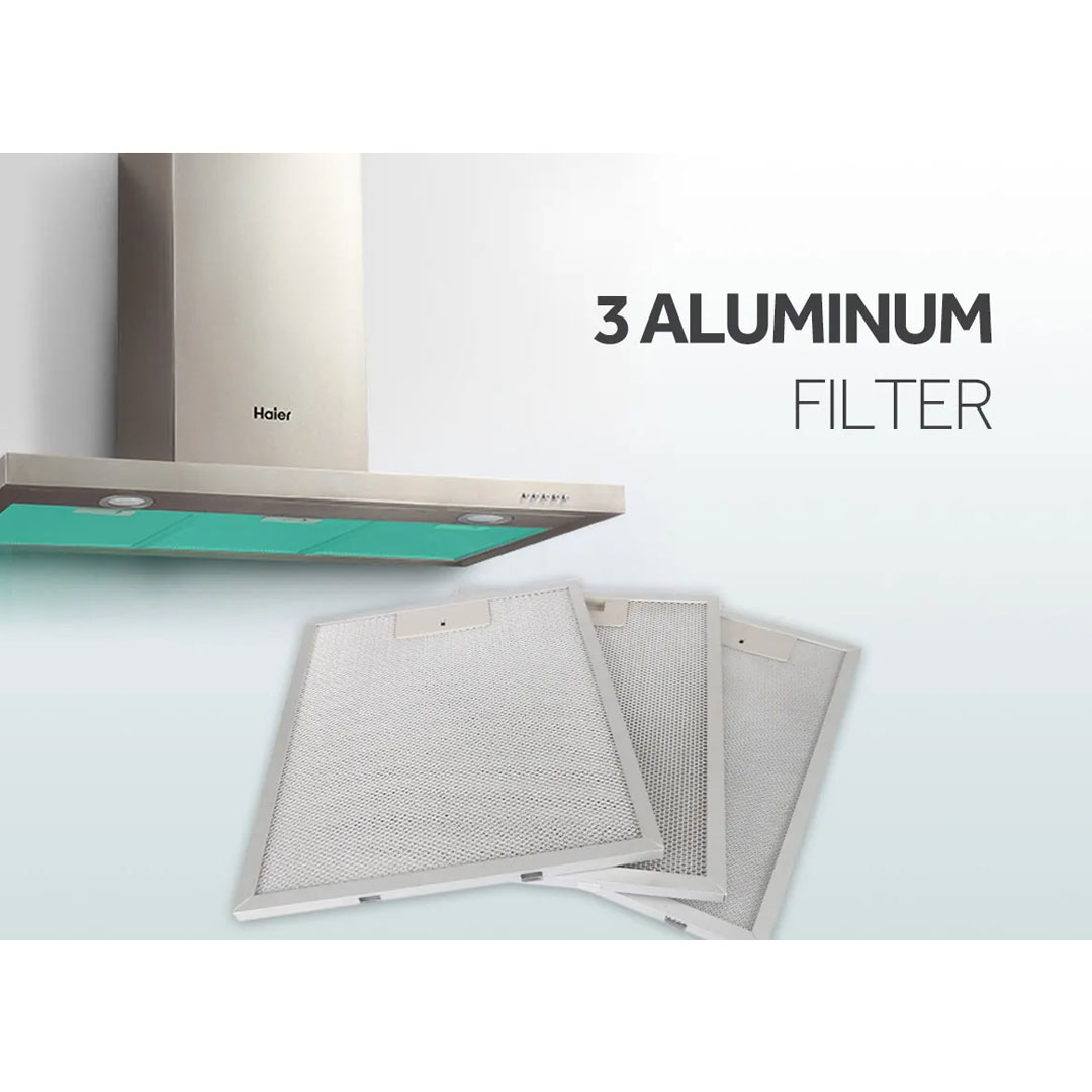 HAIER 1400m3/h 2 In 1 Hood HH-OT53P | 2 In 1 Hood | 3 Aluminium Filter | Charcoal Filter | 3 Speed Push Control | Hood with 3 Year Warranty