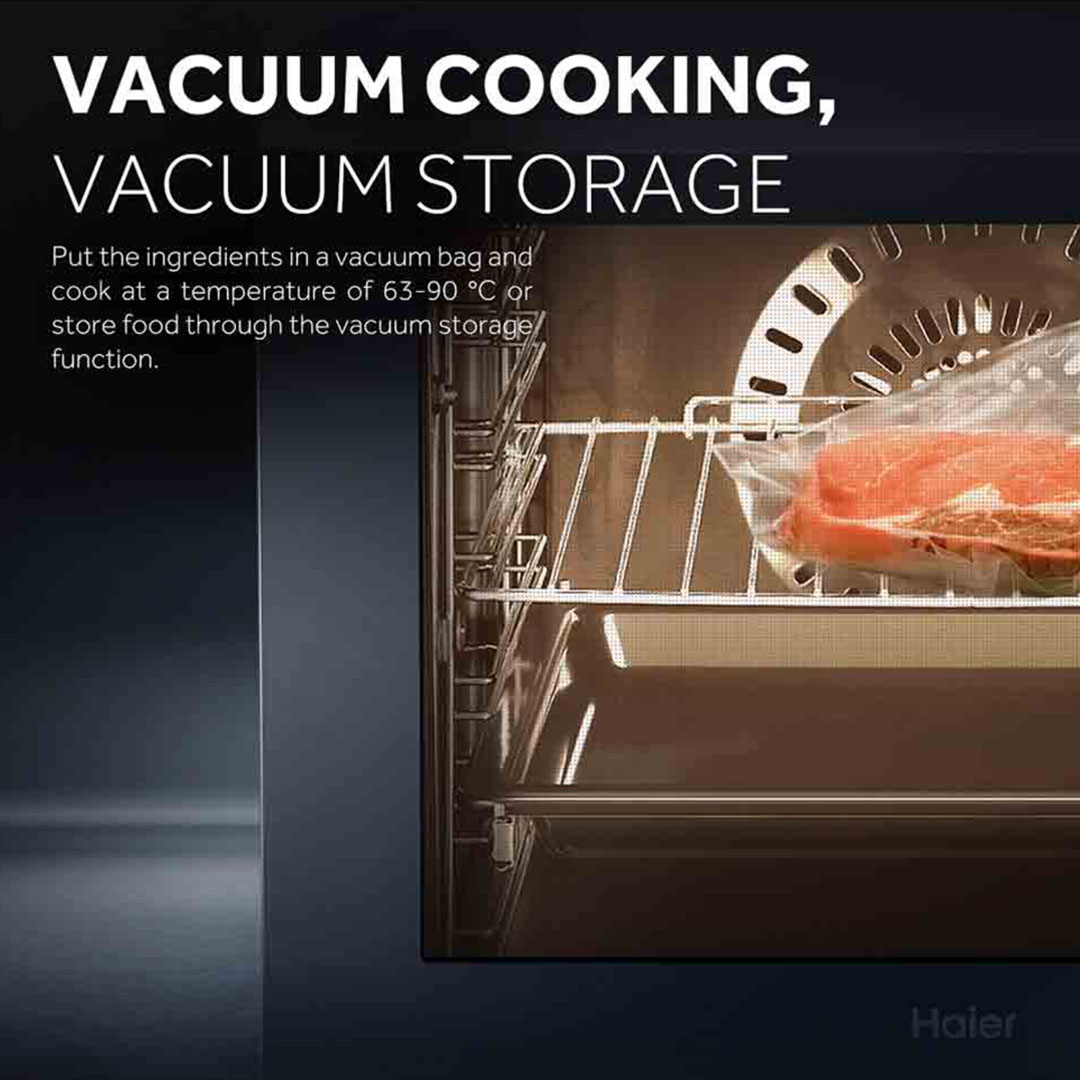 HAIER 80L Built-In Oven HO-HT16S5 | Automatic Recipe Function | Multi Step Setting | Steam Clean | Oven with 2 Year Warranty