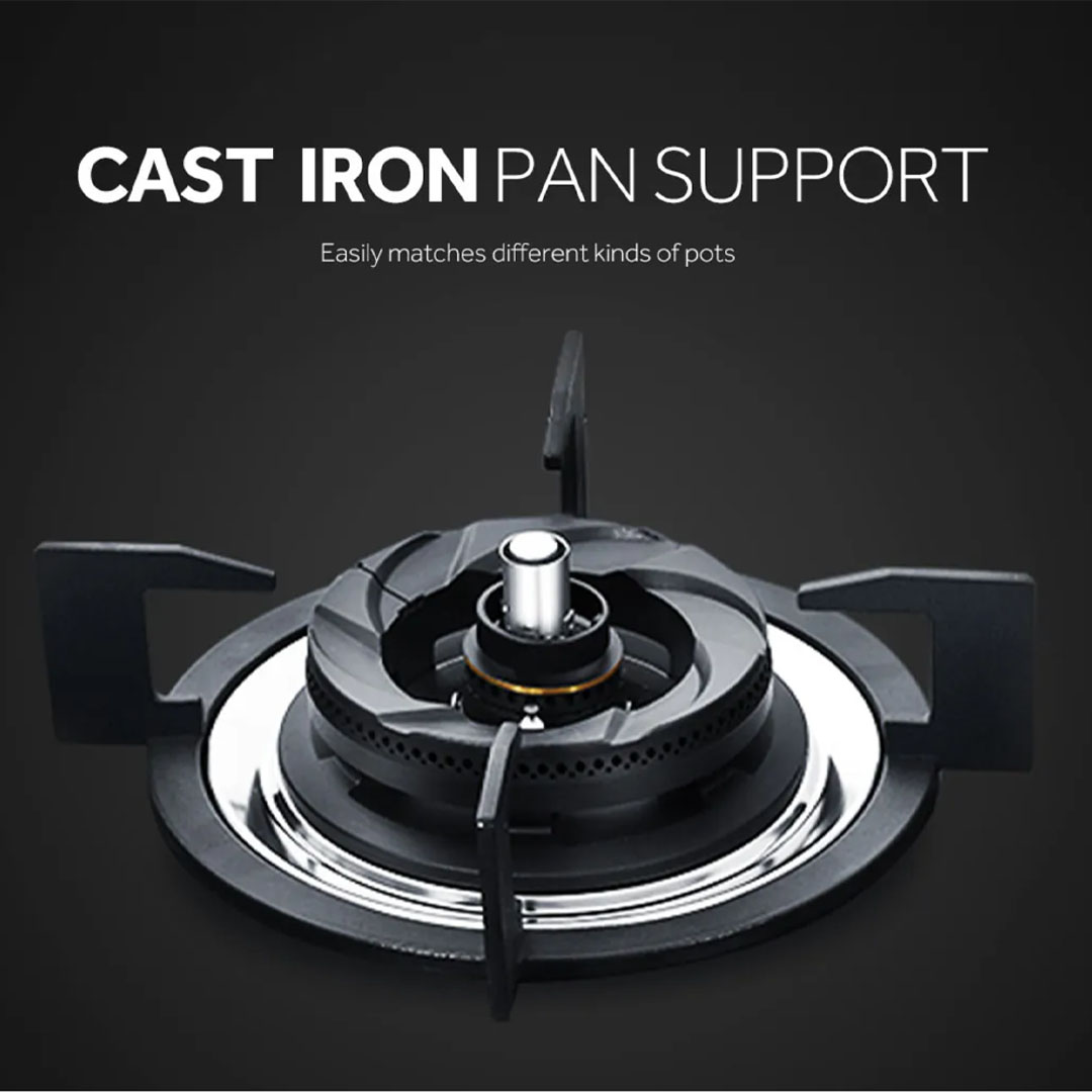 HAIER 2 Burners Built-In Gas Hob JZY/T-QHA638 | Anti Dry Sensor | 8mm Tempered Glass | Copper Burner | Auto Ignition Switch | Gas Hob with 2 Year Warranty