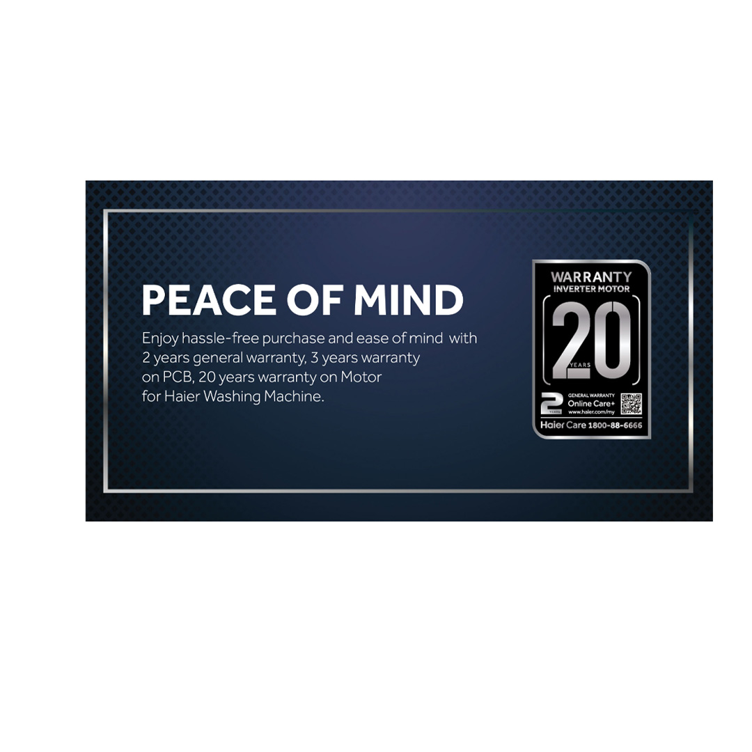 HAIER 8KG Front Load Super Inverter Washing Machine HW80-BP12929 | Super Drum XL | Super Inverter | Smart Dual Spray | Washing Machine with 2 Year Warranty