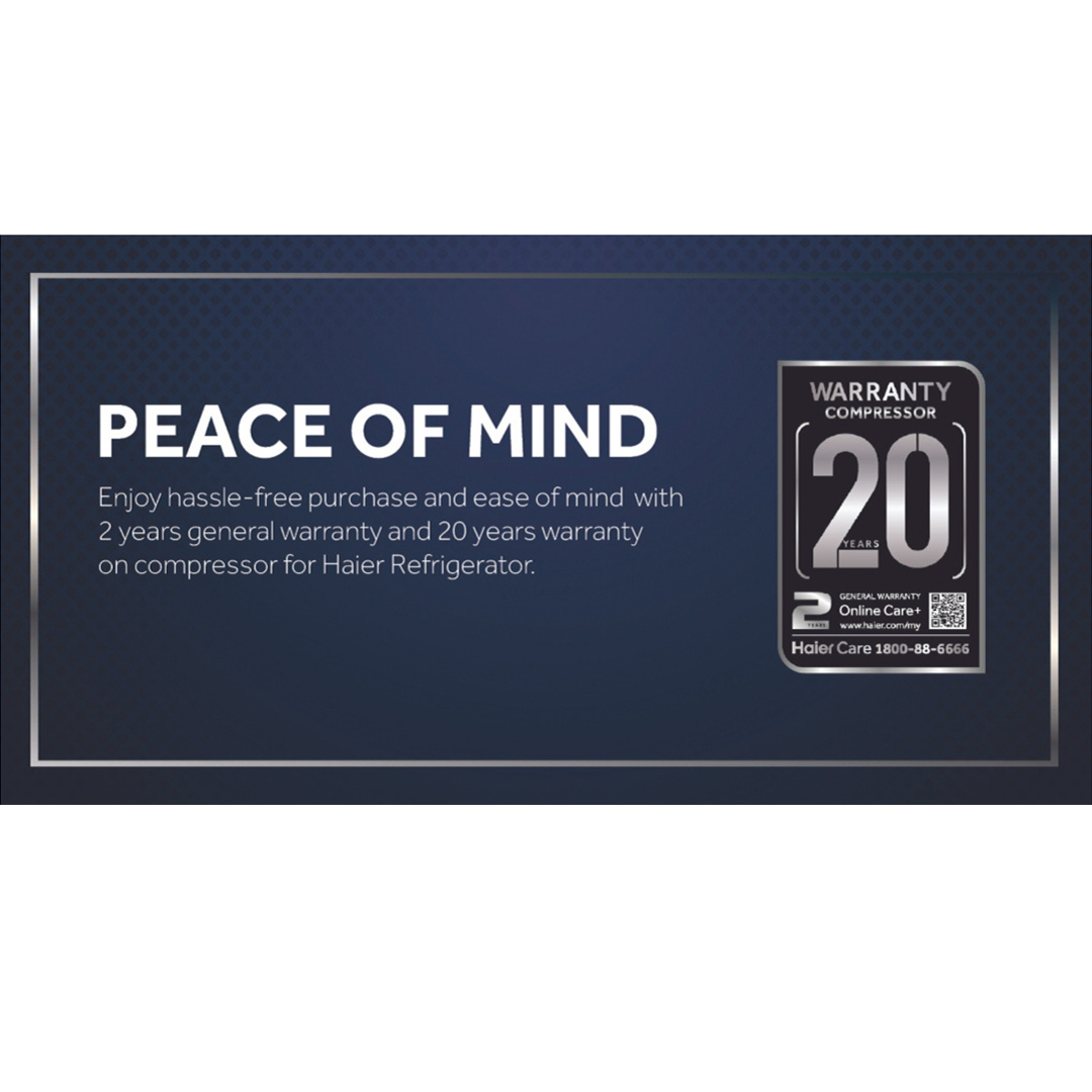 HAIER 448L 2 Doors Top Mount DC Inverter Refrigerator HRF-IV498H | DC Inverter Technology | Stainless Steel Handle | LED Lighting | Ice Maker | Humidity Control | Refrigerator with 2 Year Warranty