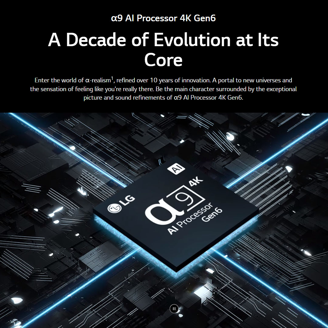 LG 65" 4K UHD Smart TV with AI ThinQ  OLED65C3PSA | Self-Lit OLED evo | α9 AI Processor 4K Gen6 | Brightness Booster Powering a Brighter | Hands-Free Voice Recognition | Smart TV with 2 Year Warranty