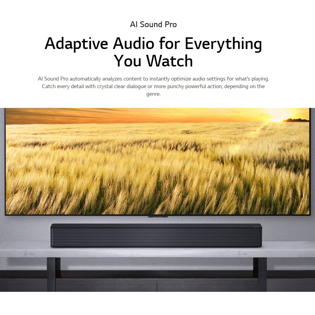 LG 600W Sound Bar with DTS Virtual X & Bluetooth Connectivity SNH5 | AI Sound Pro | TV Sound Sync | 4.1 ch | Sound Bar with 1 Year Warranty