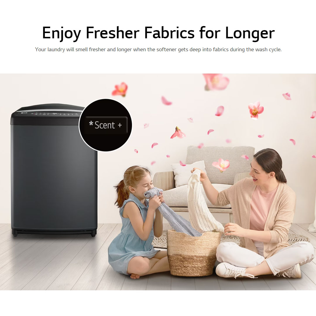 LG 17KG Top Load Direct Drive Inverter with Intelligent Fabric Care Washing Machine TV2517SV3B | 6 Motion DD | Bigger Capacity | Intelligent Fabric Care | Washing Machine with 1 Year Warranty