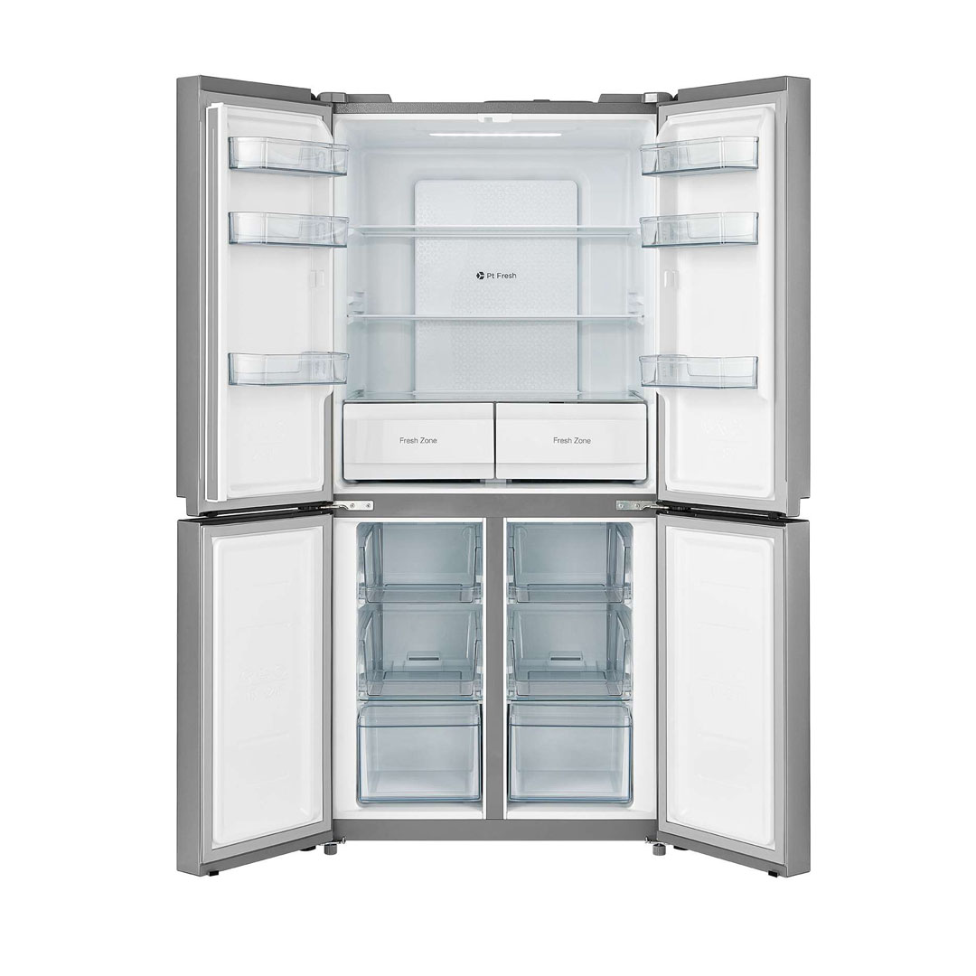 Midea 560L Multi Doors Inverter Refrigerator MFT-585WEGBI | Inverter Compressor | Premium Tempered Glass Door | 2-Cooling System | LED Display Control | Vacation Mode | Multi Air Flow System | Platinum Fresh | Refrigerators  with 1 Year Warranty