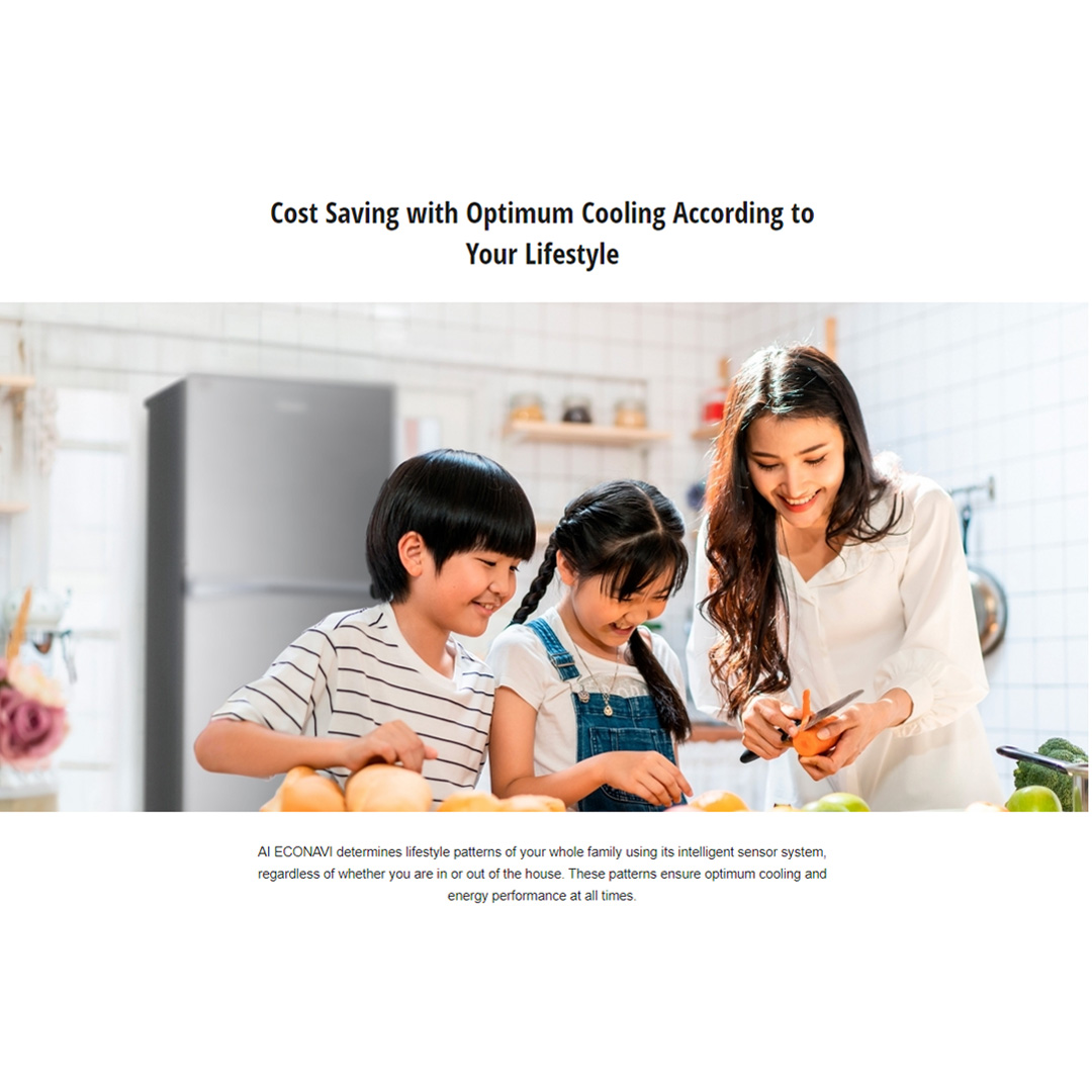 Panasonic 325L 2 Doors Top Mount Inverter Refrigerator with AI ECONAVI NR-TV341BPKM | Hygienic Storage with Blue Ag | Clean Air Surrounds Your Food | Enjoy the Extra-Cold Delight | Freshness Storage with Wide Opening | Refrigerator With 1 Year Warranty