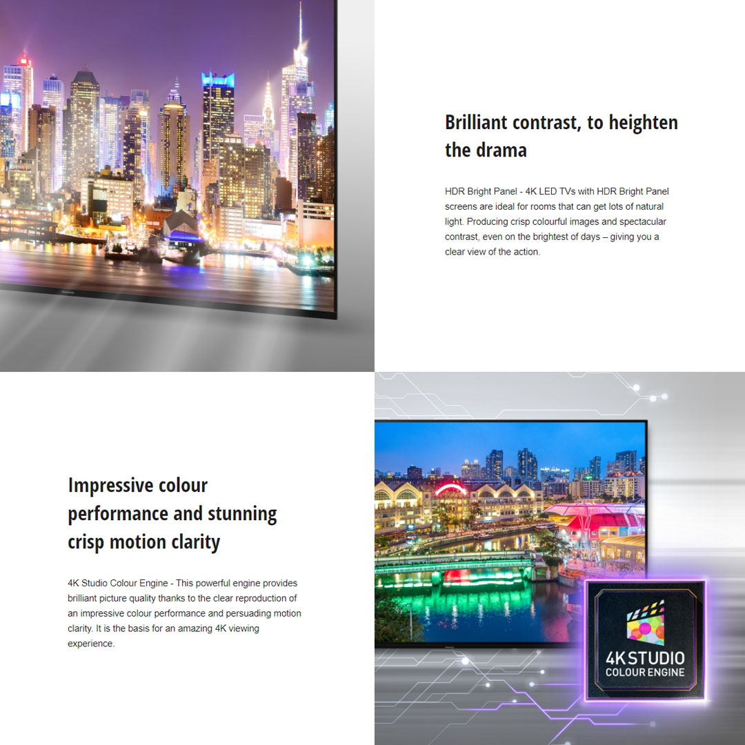 Panasonic 65" 4K UHD Android LED TV TH-65LX650K | Google Assistant | Chromecast built-in | HDR Bright Panel | 4K Studio Colour Engine | Hexa Chroma Drive | Bluetooth | Android TV with 2 Year Warranty